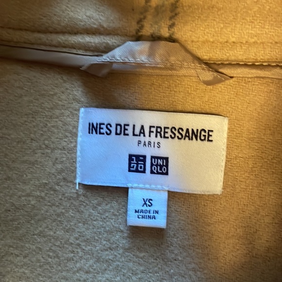 Ines de La Fressange and Uniqlo colab beige plaid duffle coat - Picture 3 of 12